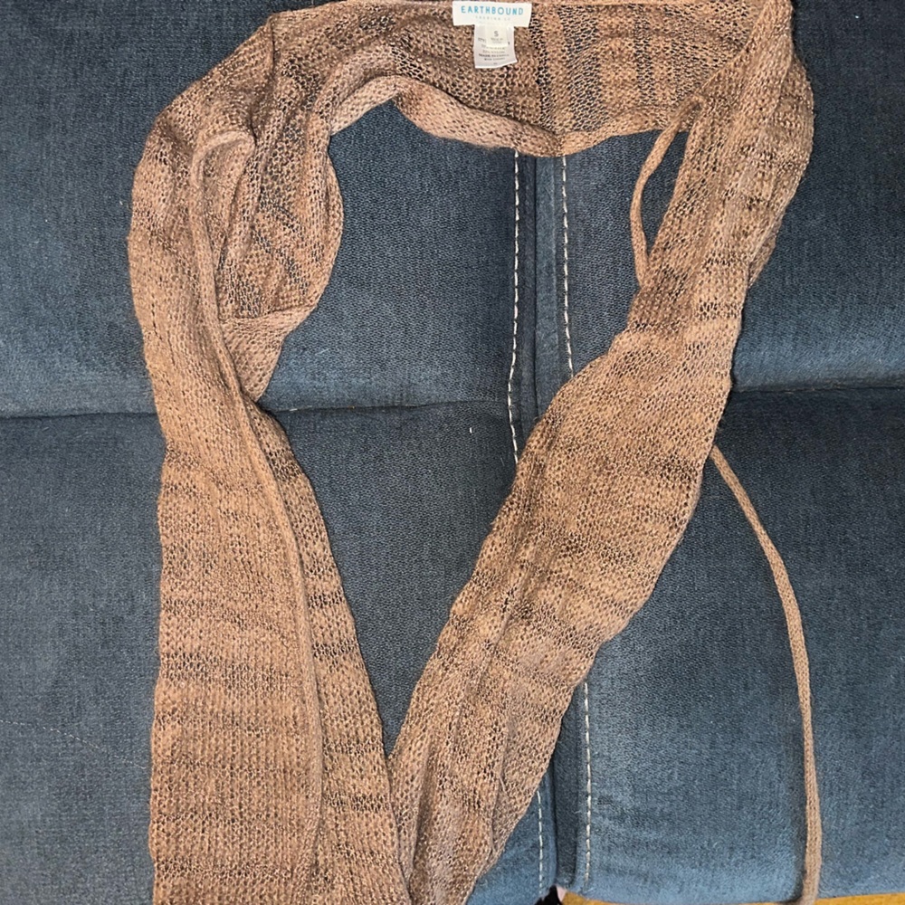 Earthbound Tan Knit Scarf